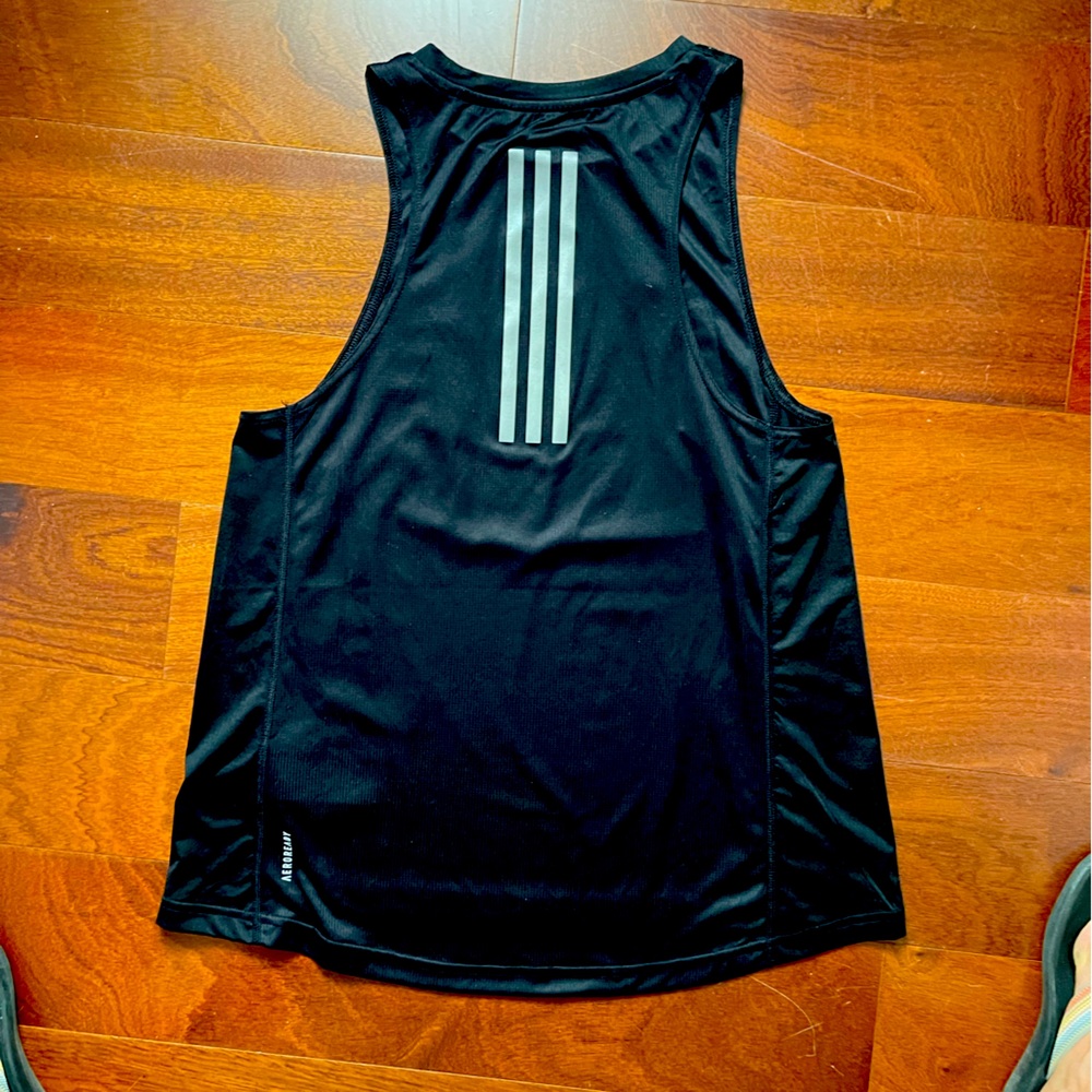 Adidas AEROREADY black 3 stripe tank    size XS